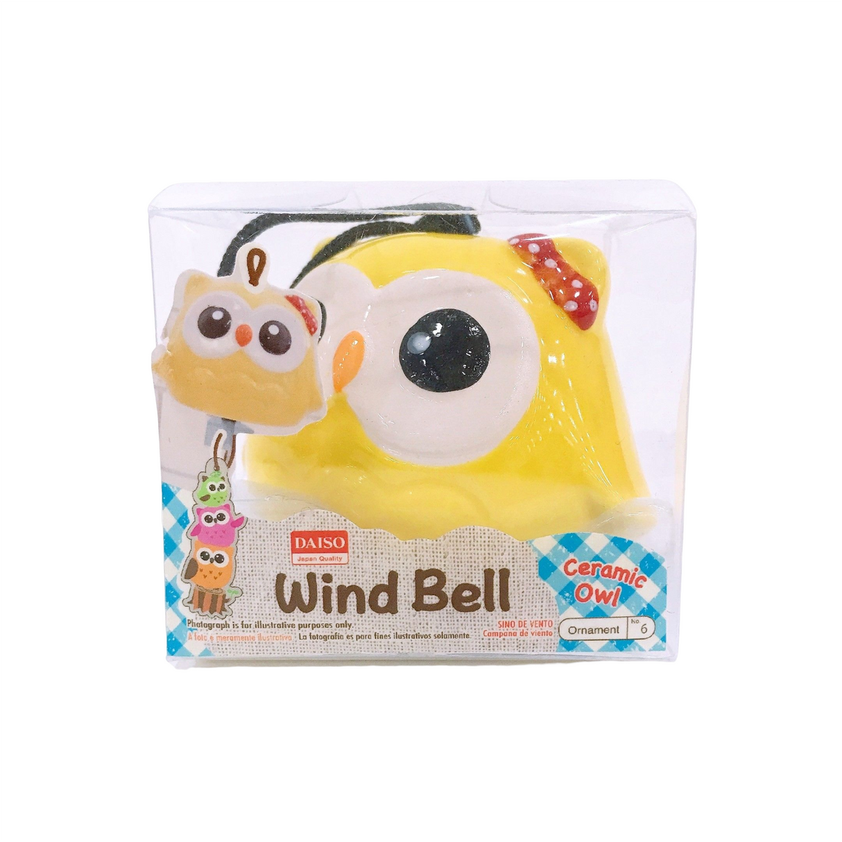 Ceramic Wind Bell Owl