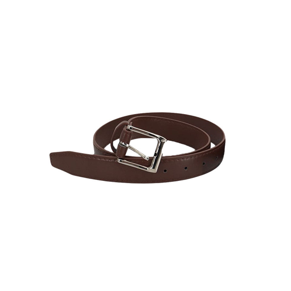 Side Stitched Belt Black Brown 105cm