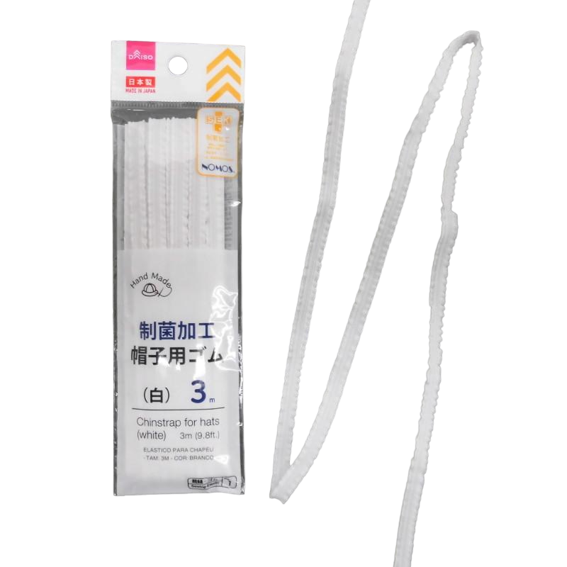 Chinstrap for Hats White 9.8ft