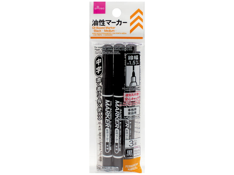 Oil-Based Marker Black Medium