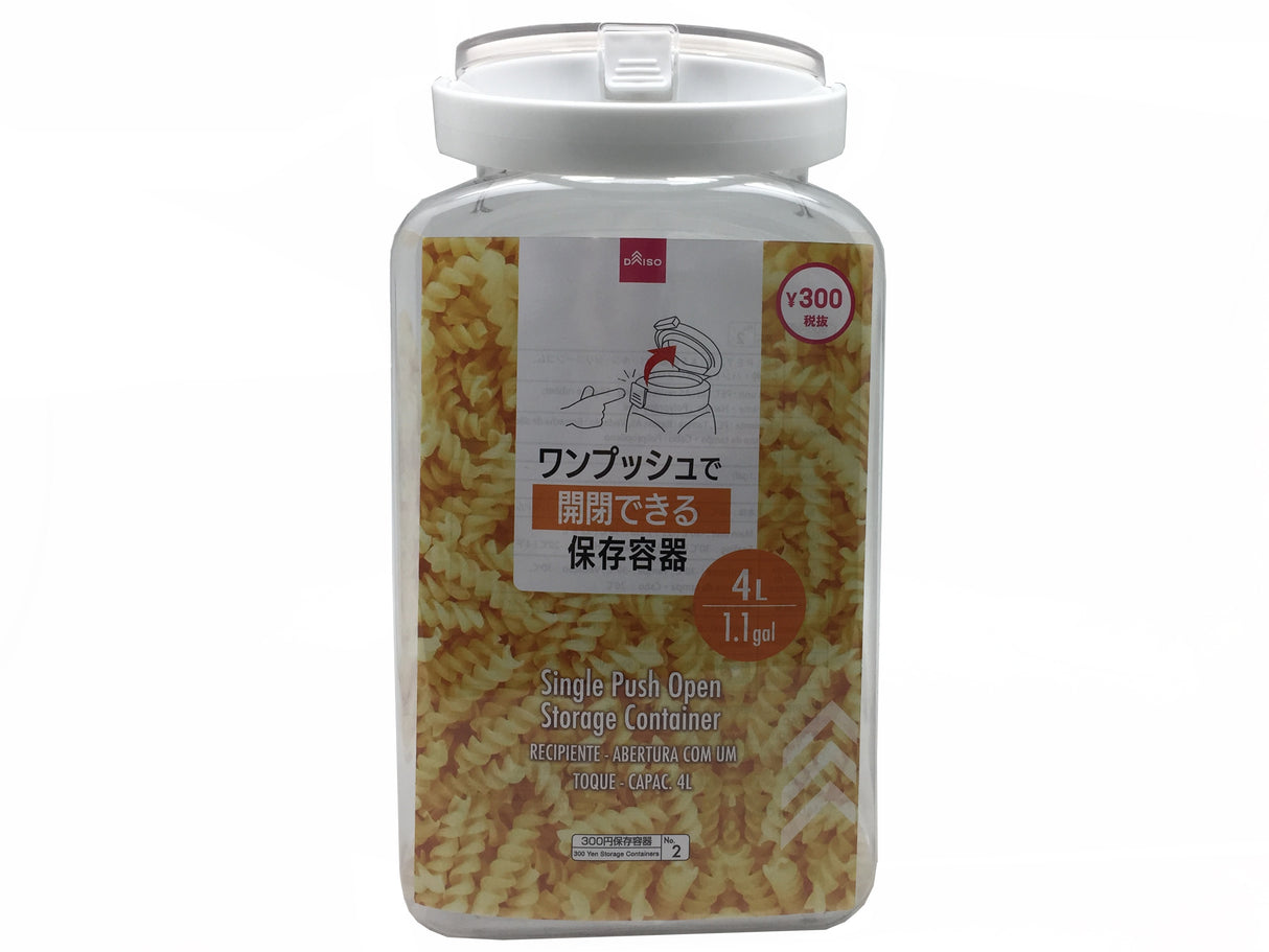 Single Push Open Storage Container 4L