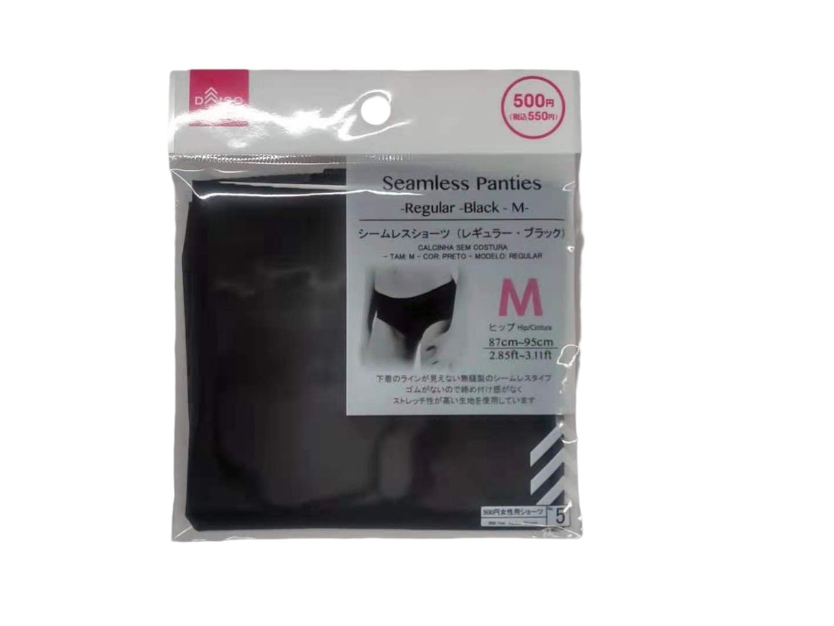 Seamless Panties -Regular - Black - M-