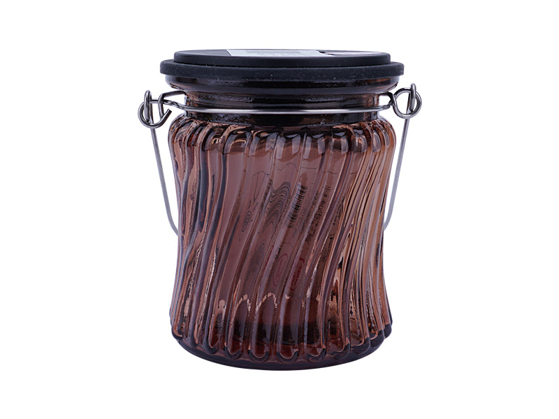 Solar Powered Light Glass Bottle Amber