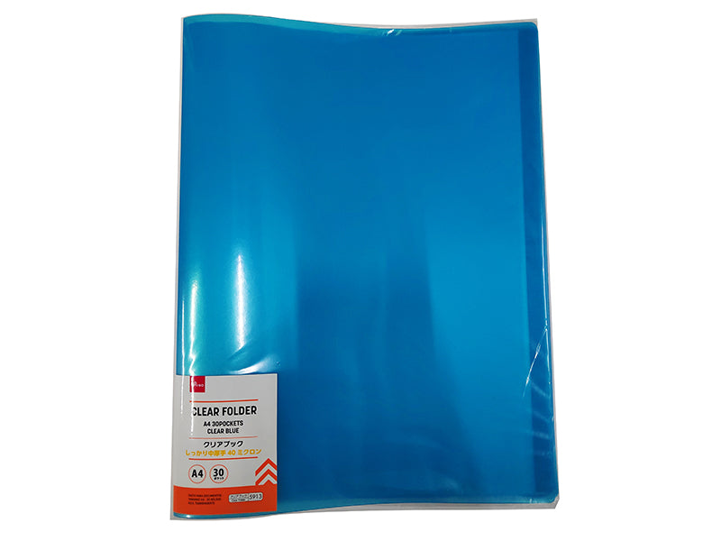 Clear Folder A4 Clear Blue