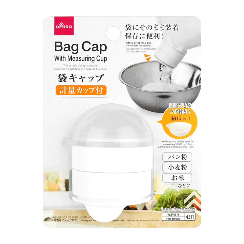Bag Cap with Measuring Cup
