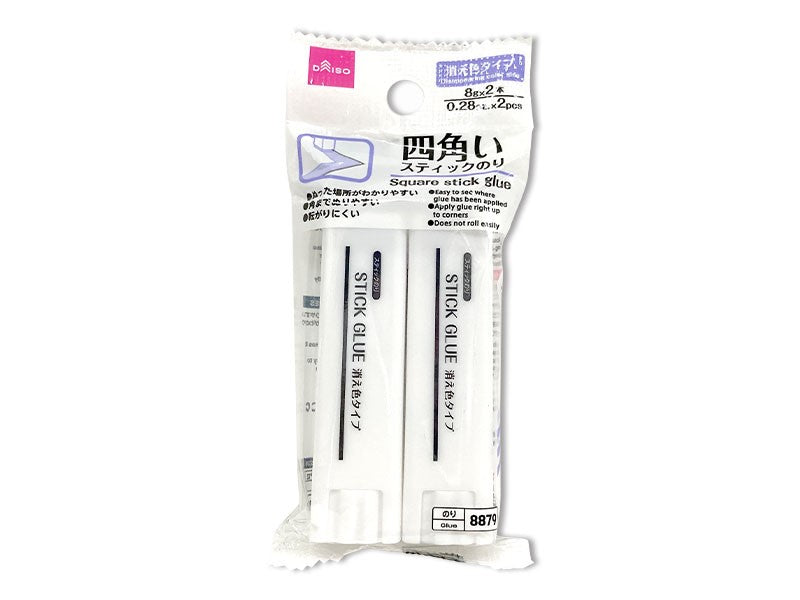 Square Glue Stick Disappearing Color Type