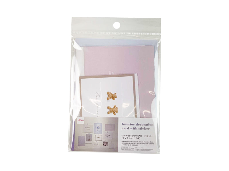 Interior Decoration Card with Sticker Feminine