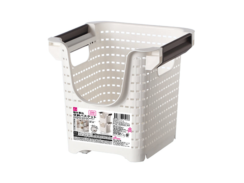 Stackable Storage Basket with Wheels 22.4cm x 21.5cm x 21.7cm