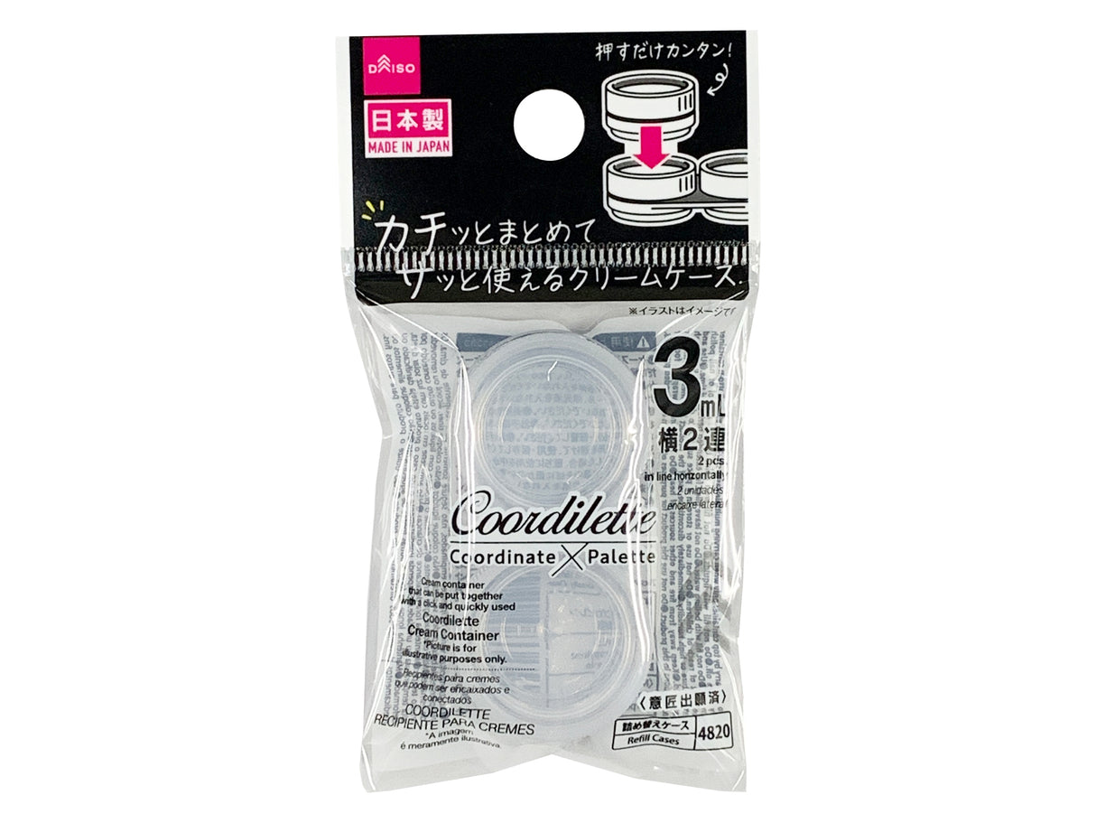 Coordilette Cream Container 3ml Clear