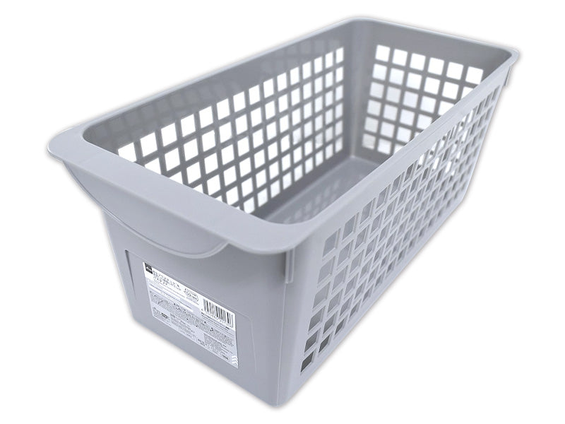 Recycled Plastic Basket Grey Slim