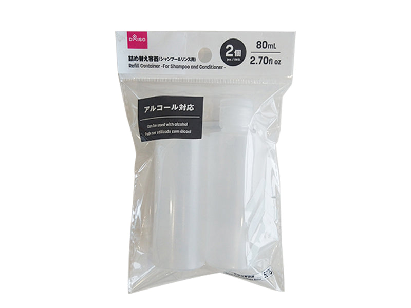 Refill Container for Shampoo and Conditioner 80ml