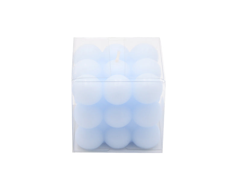 Candle Bonbon Cube Light Blue