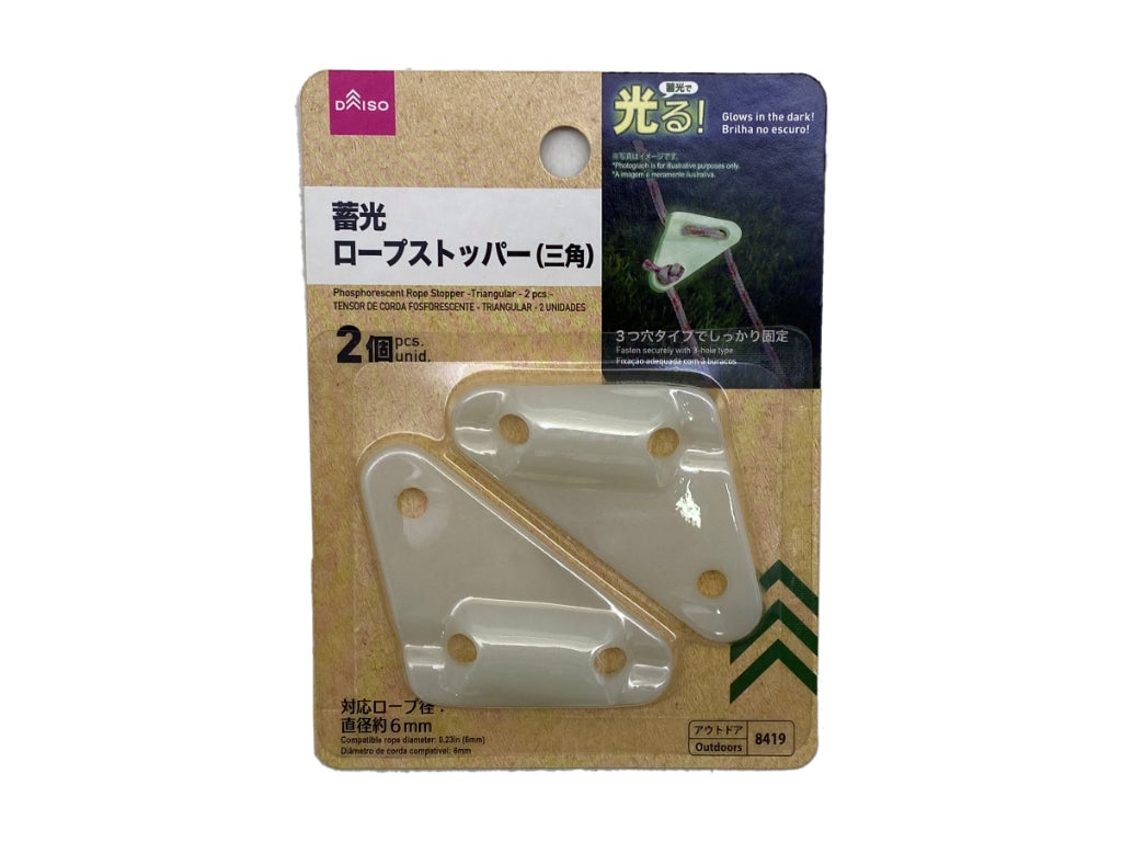 Phosphorescent Rope Stopper Triangular