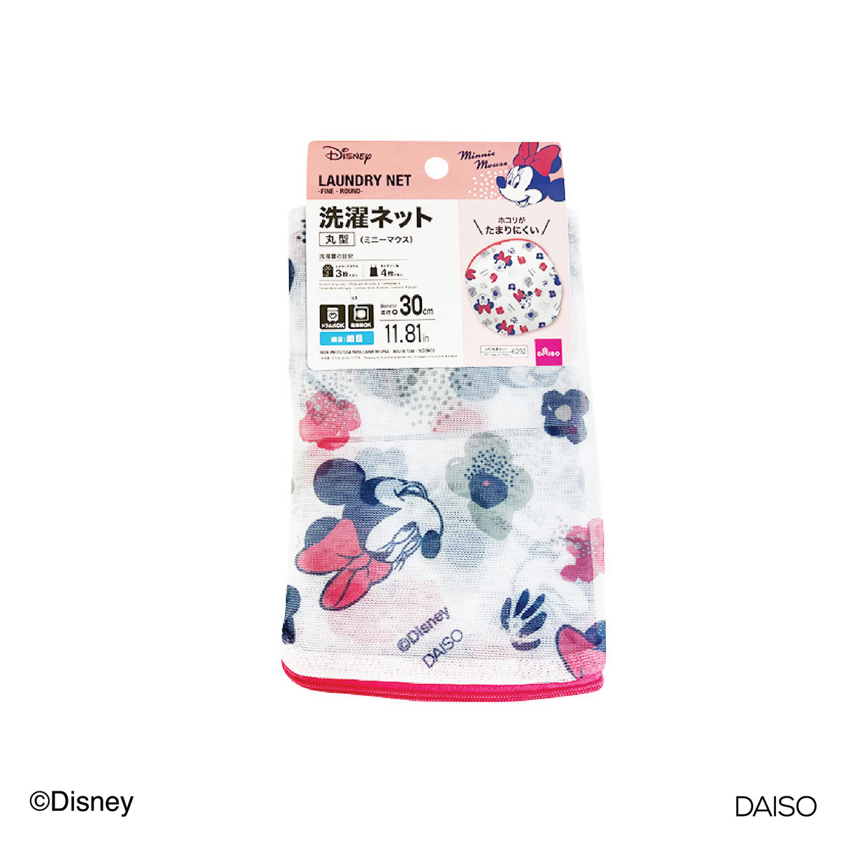 Laundry Net Fine Round Minnie Mouse