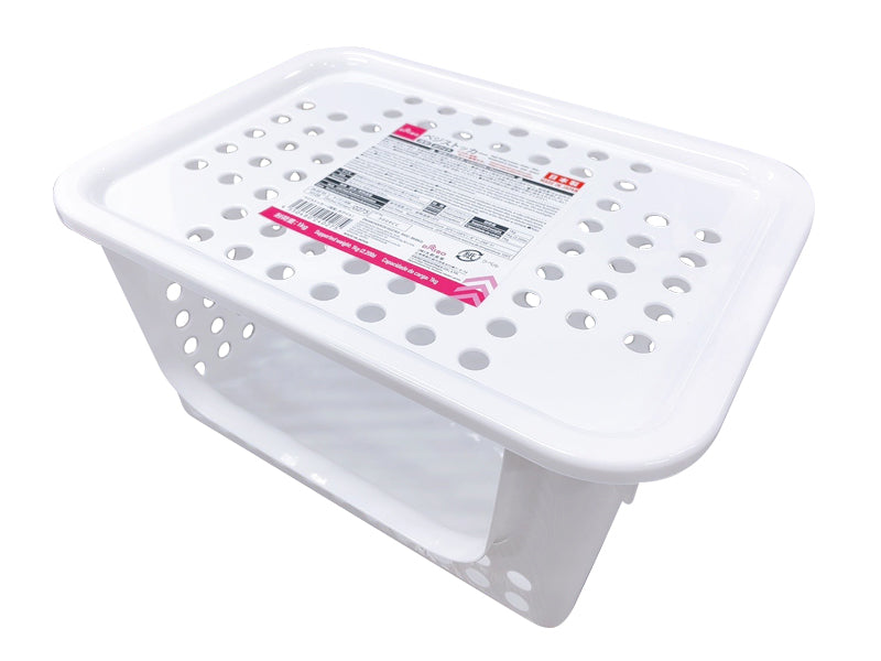 Veggie Storage Container Shallow White