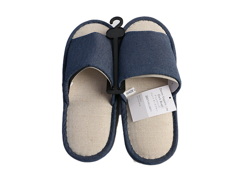 Denim Slippers Jute Dark Blue EU 40-43