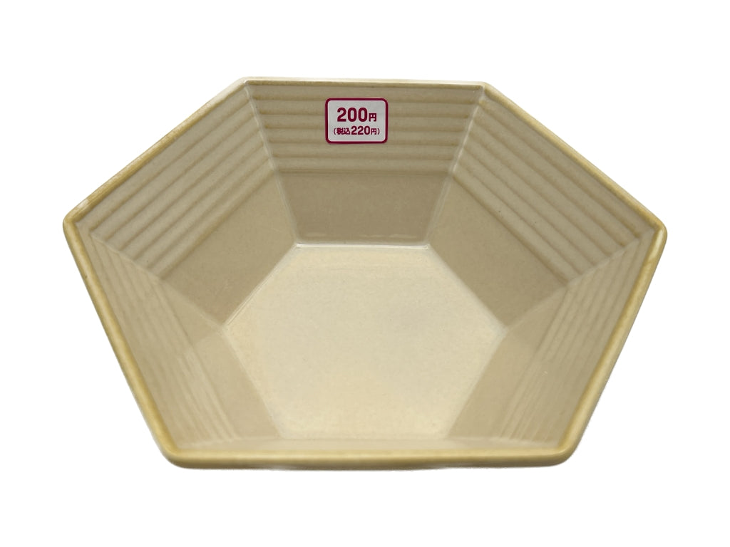Bowl Hexagon Ivory 7.48in