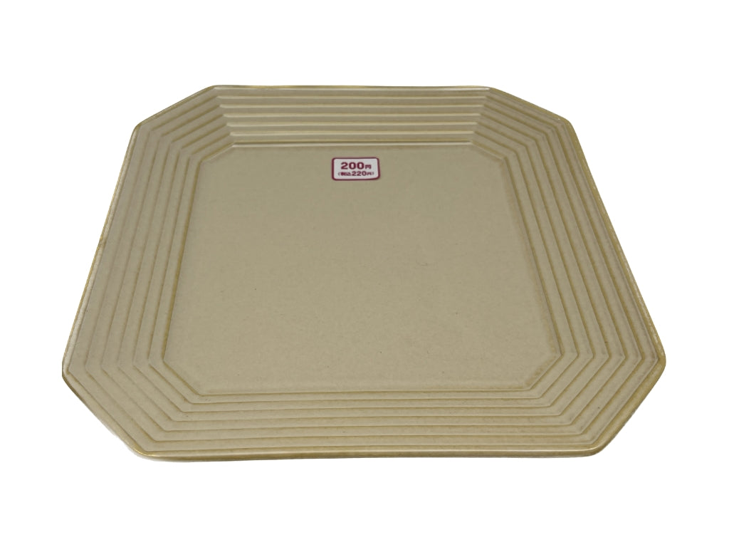 Plate Octagon Ivory 8.66in