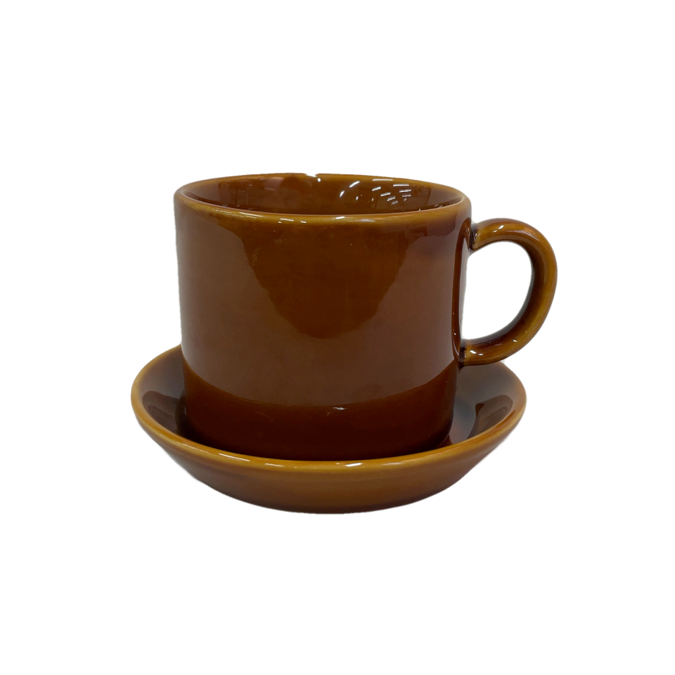 Cup & Saucer Coffee Series Brown