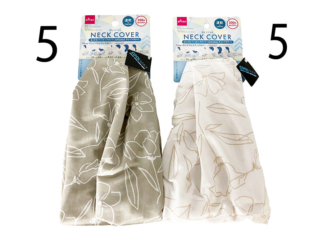 Neck cover (long type COOLMAX line flower 9.44inx1.64ft)