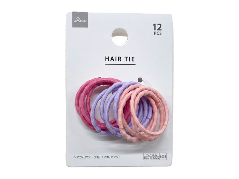 Hair Rubber Wave Type Pink