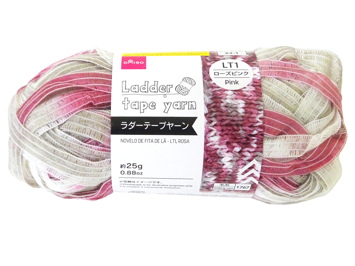 Ladder Tape Yarn Pink