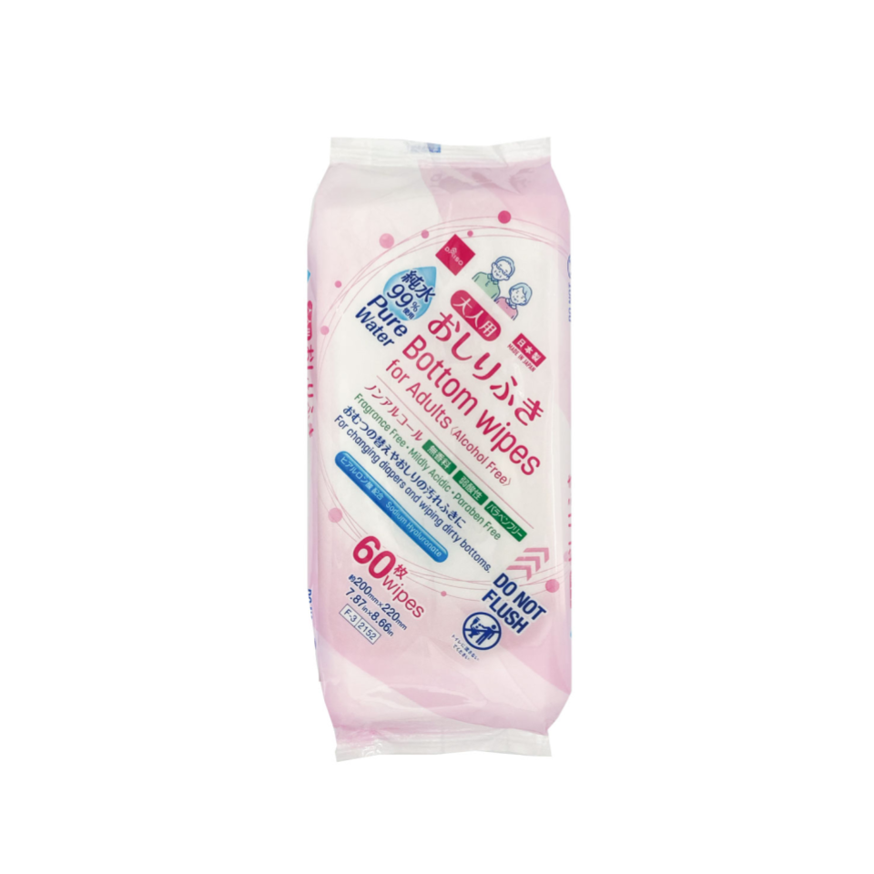 Bottom Wipes For Adults 60 Sheets