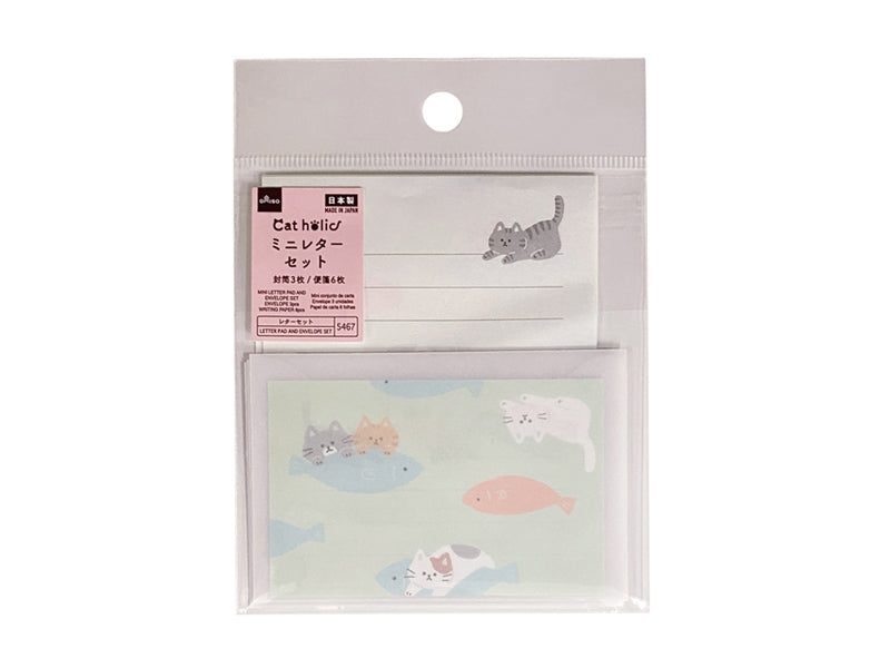 MINI LETTER PAD AND ENVELOPE SET STATIONERY FOR CATS B