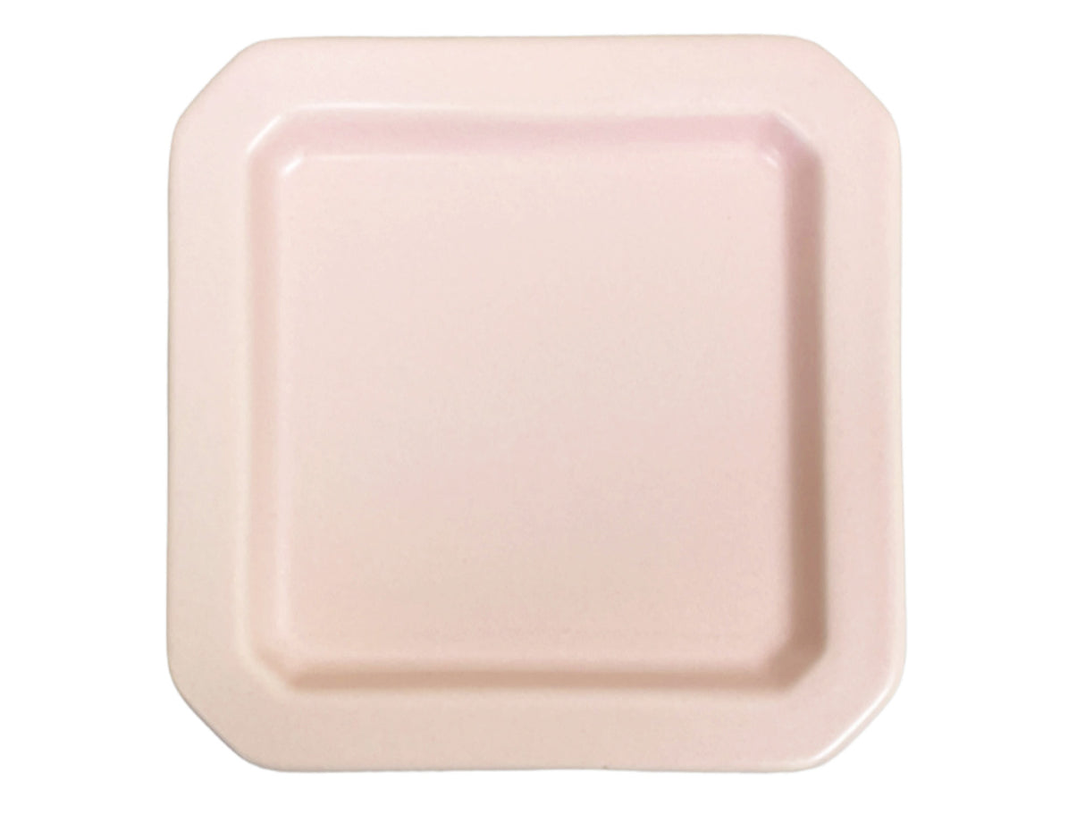 Square Plate Sugary Color Light Pink 11cm