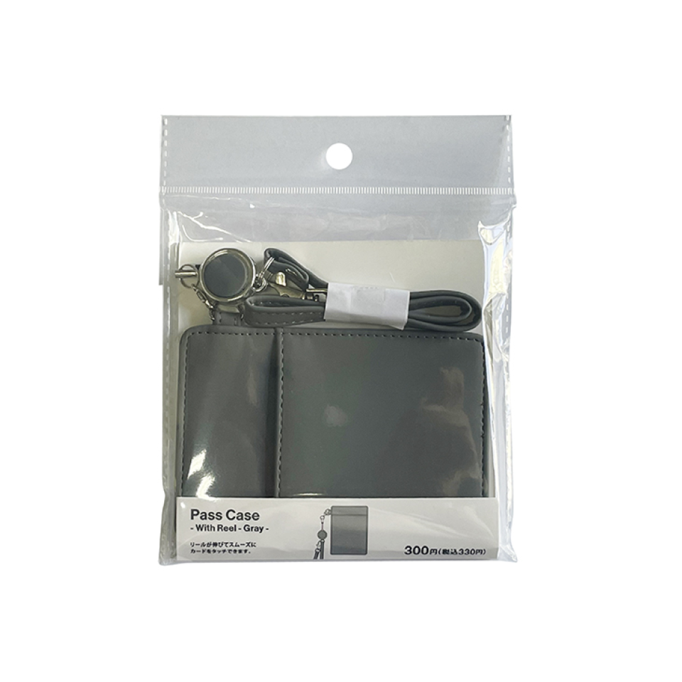 Pass Case With Reel Vertical Gray