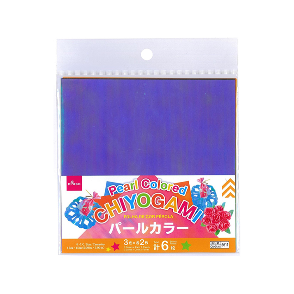 Pearl Colored Chiyogami 6 Sheets