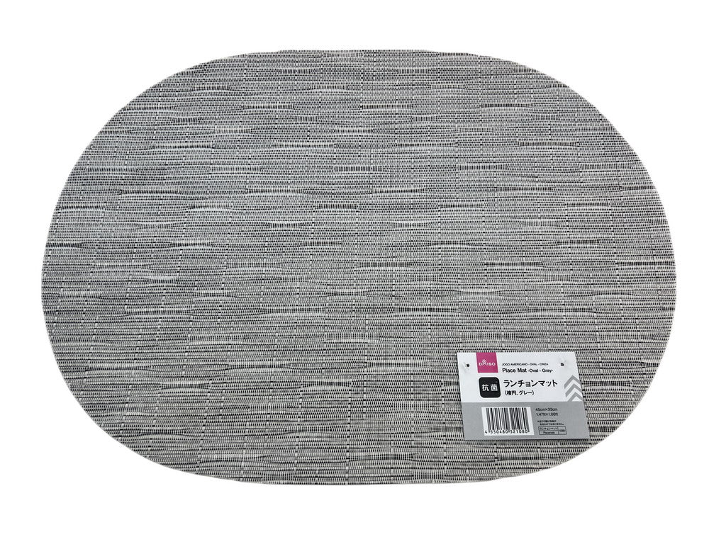 Place Mat Oval Grey