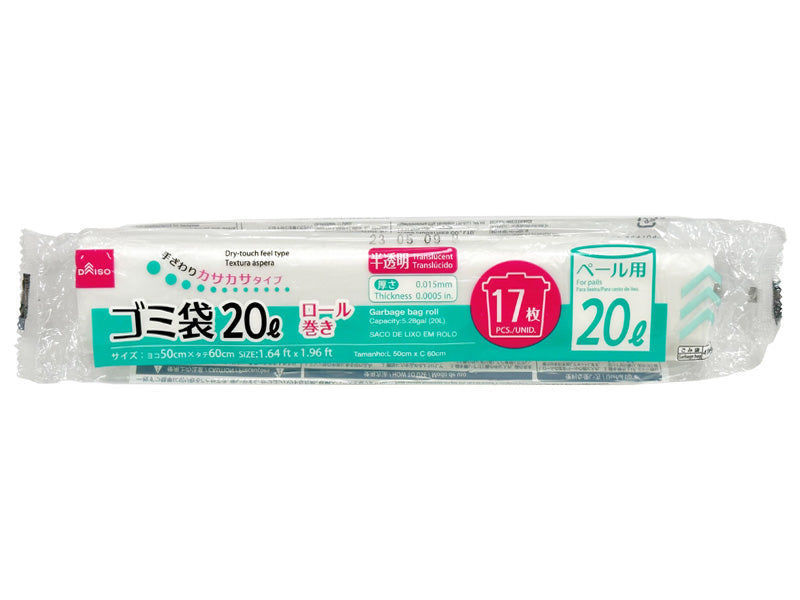 Garbage Bag Roll 5.28gal Translucent