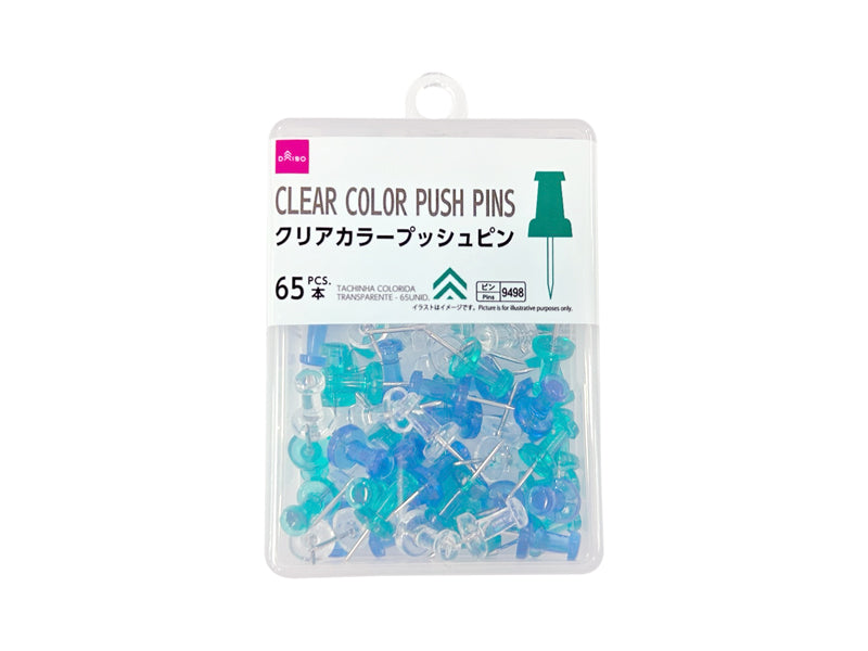Clear Color Push Pins 65pcs