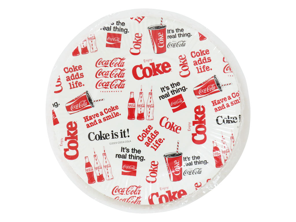 Paper Plate Coca Cola Pattern 7.08in