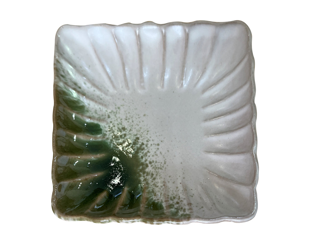 Ryokubuki Square Plate 15cm x 2.5cm