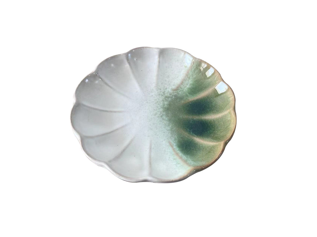 Ryokubuki Small Flower Plate 12.5cm x 2.1cm