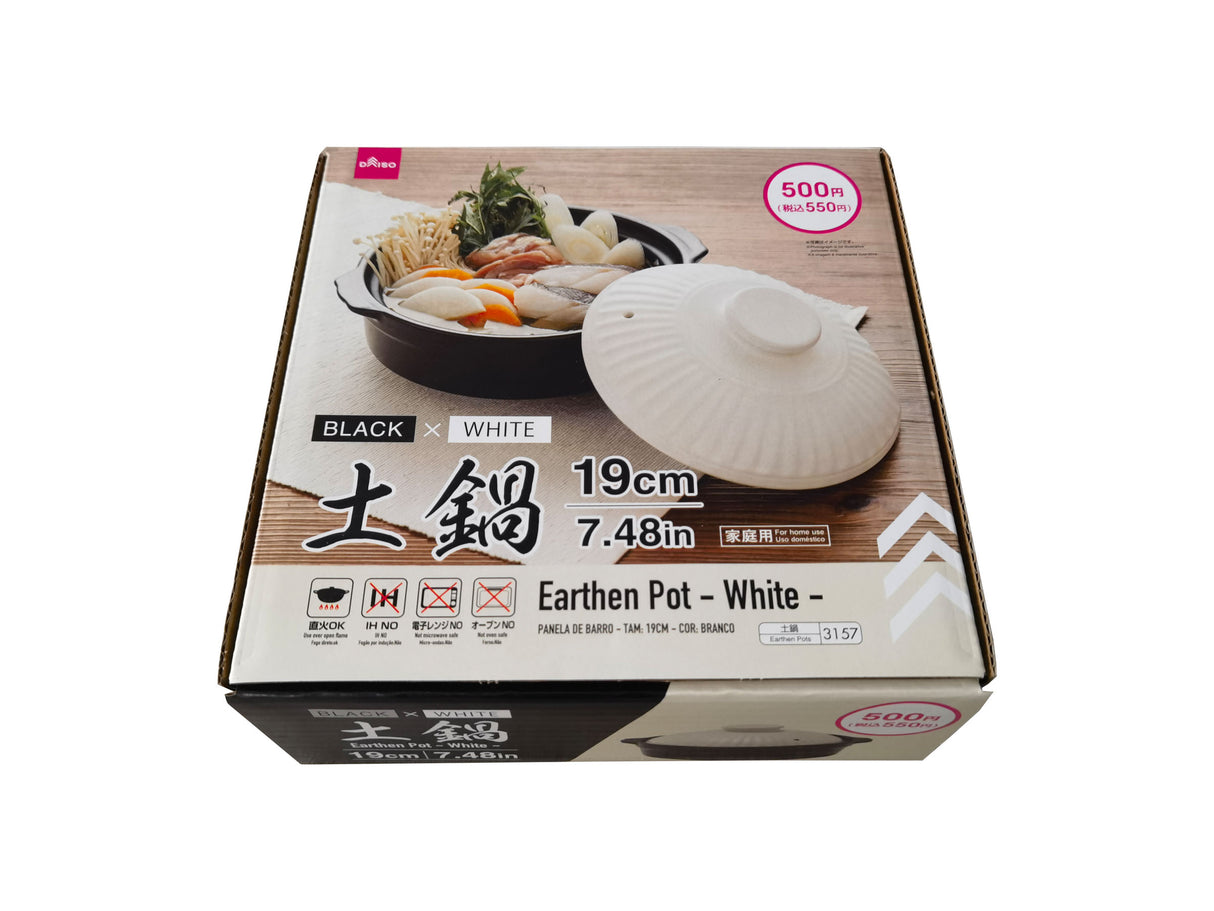 Earthen Pot 19cm White