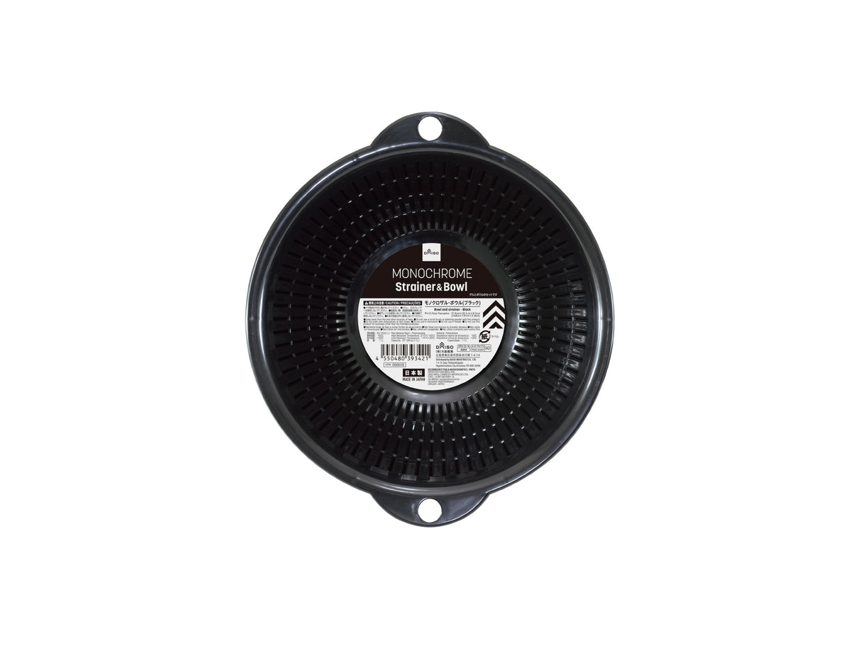 Bowl and Strainer Black