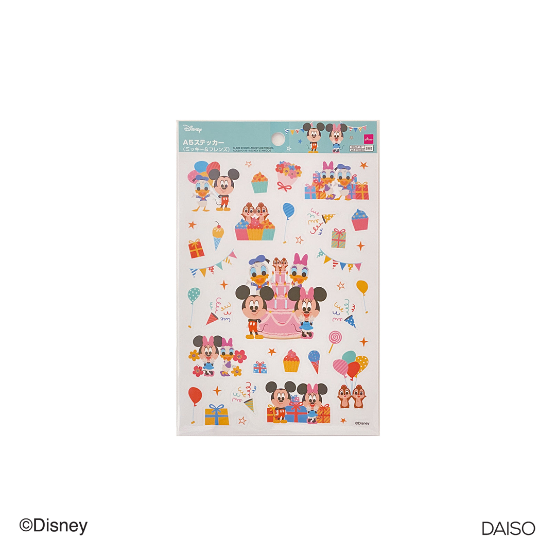 Mickey and Friends A5 Size Sticker