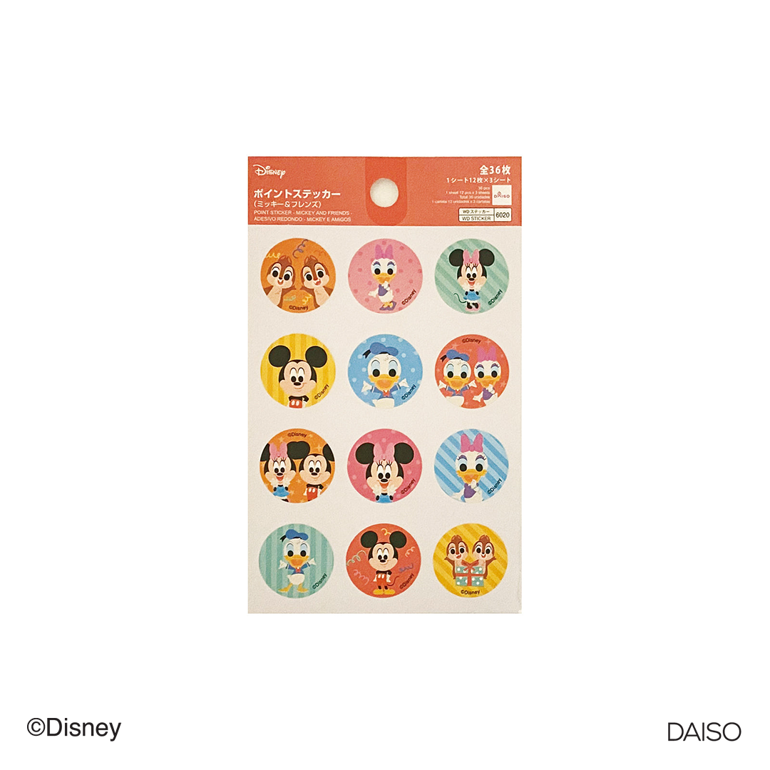 Point Sticker Mickey and Friends