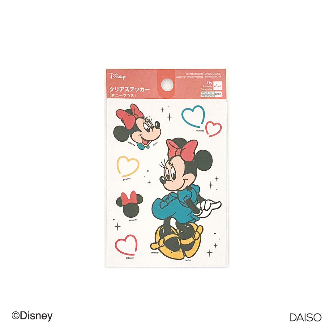 Clear Sticker Minnie Mouse
