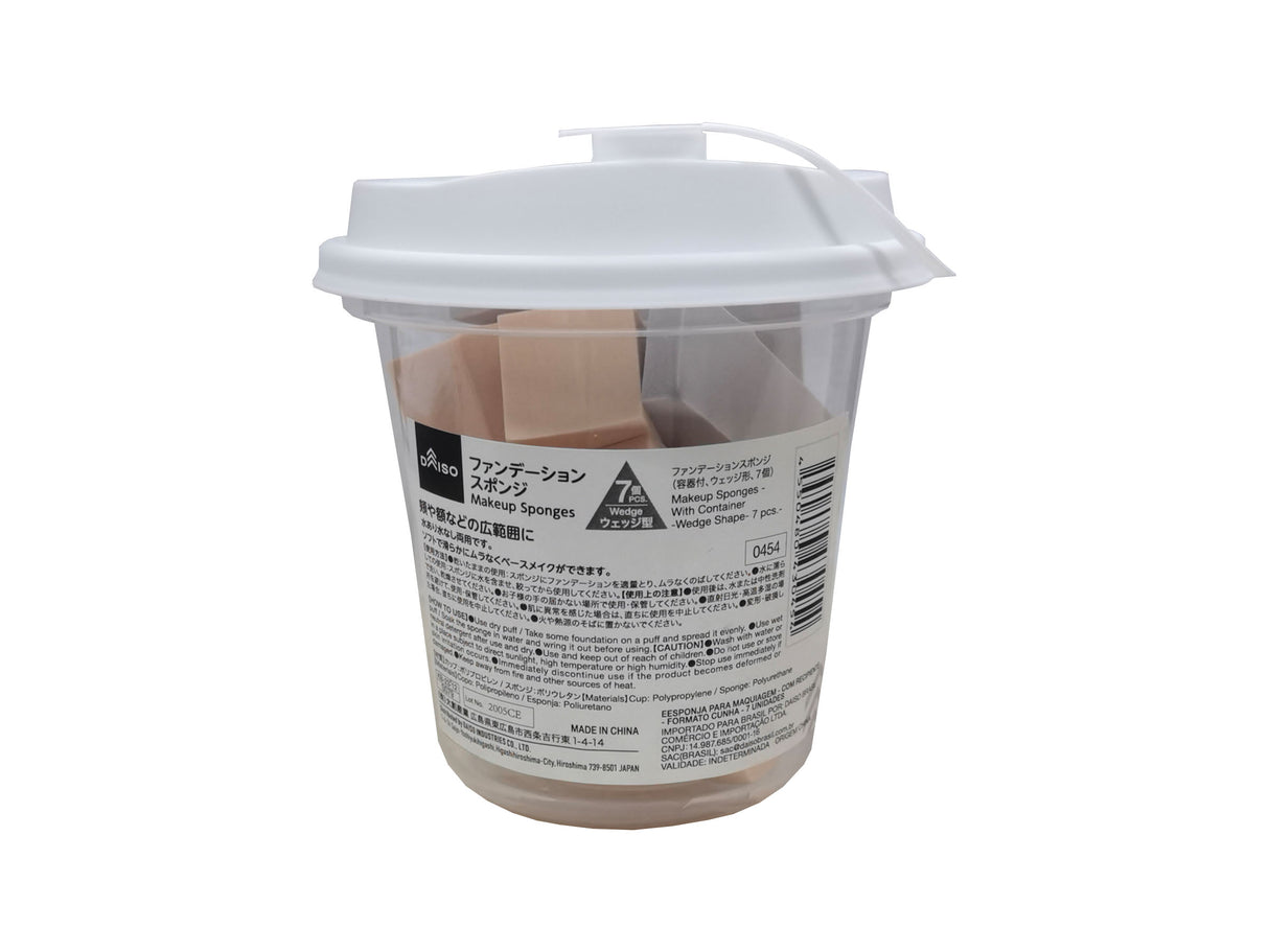 Makeup Sponges with Container Wedge Shape