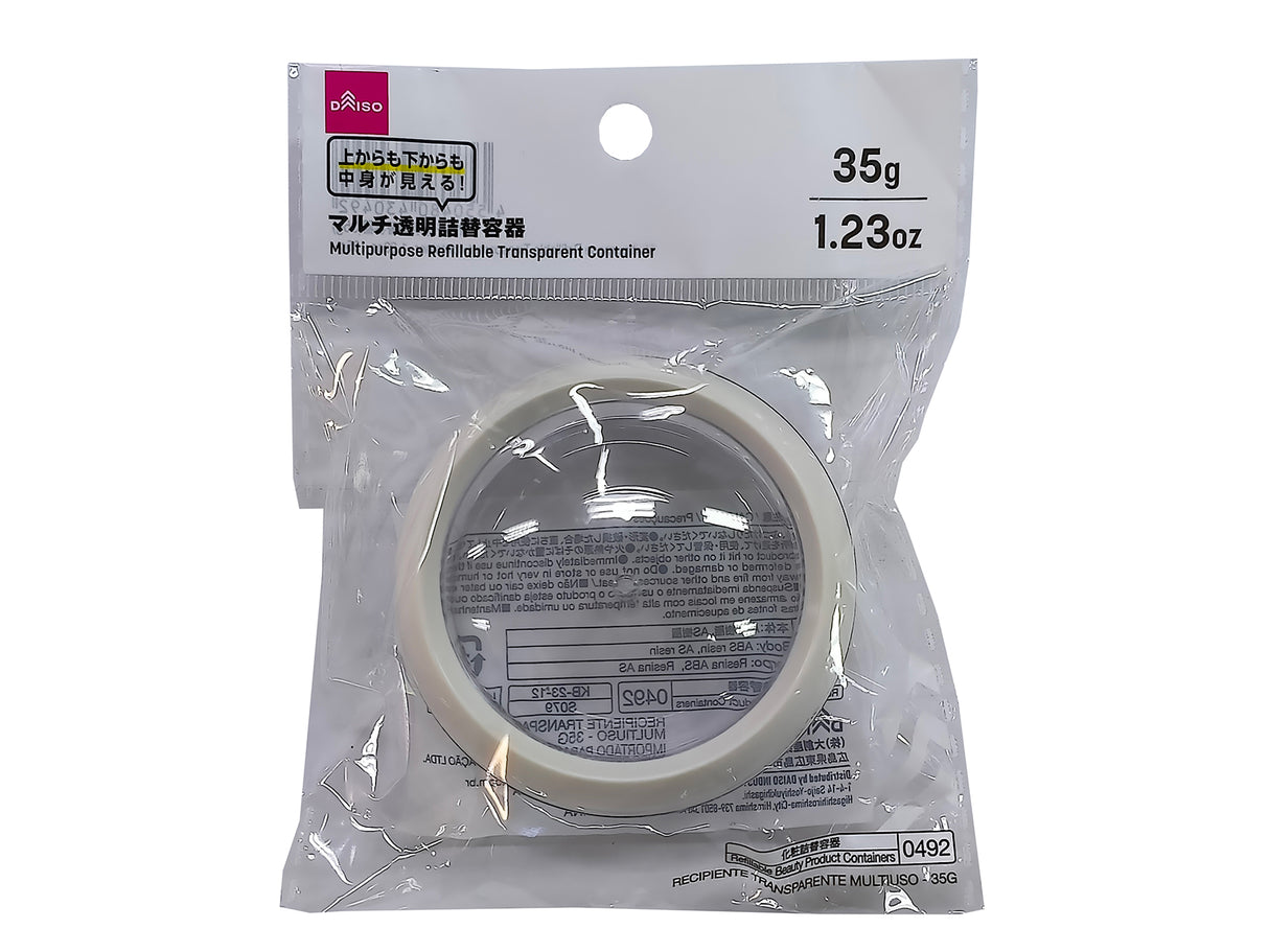 Multipurpose Refillable Transparent Container