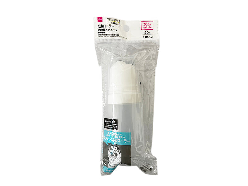 5 Point Roller Refillable Tube 120ml Diagonal