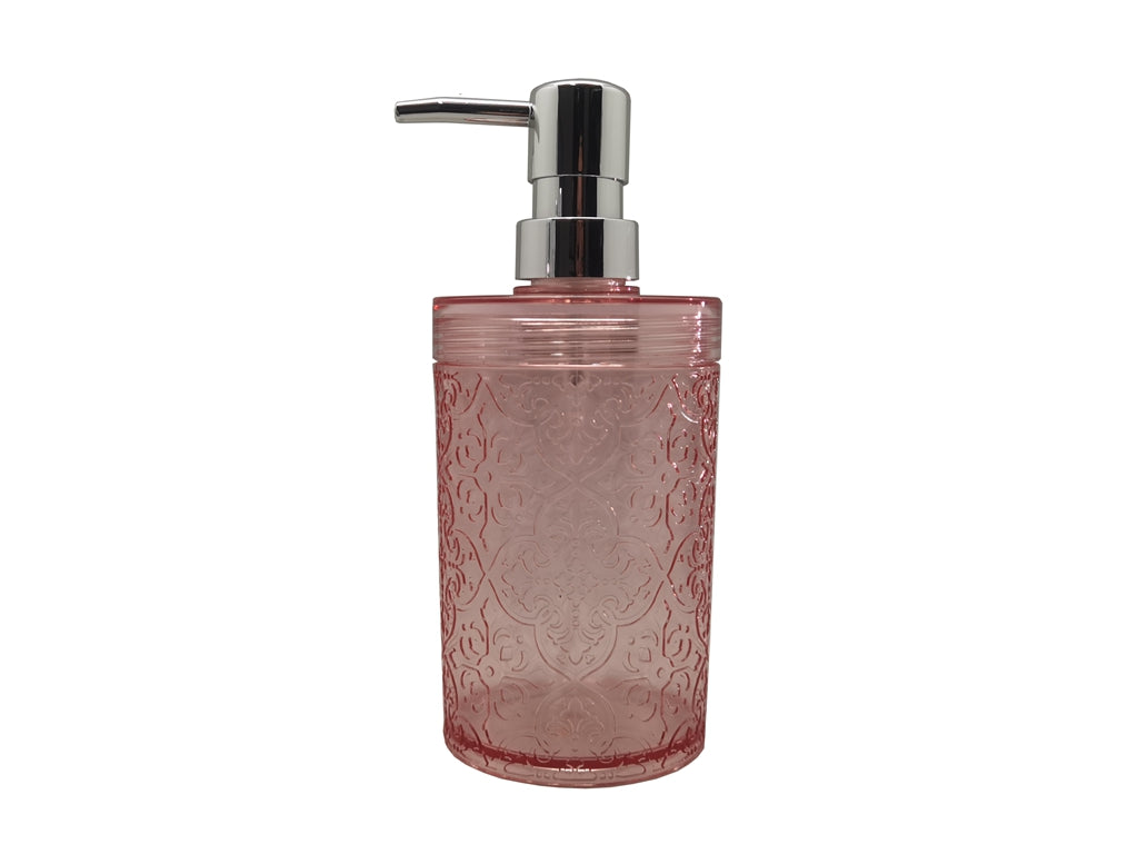 Embossed Dispenser Bottle 400ml Foaming Type Pink
