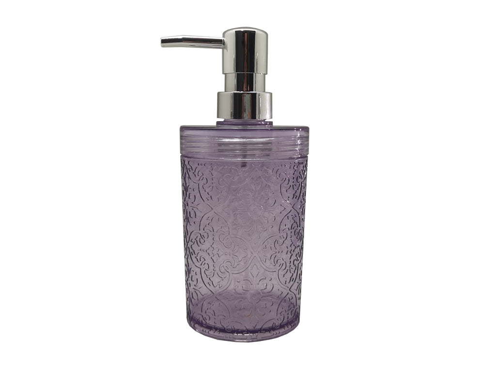 Embossed Dispenser Bottle 400ml Foaming Type Purple