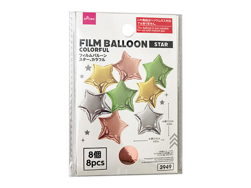 Film Balloon Star Colorful