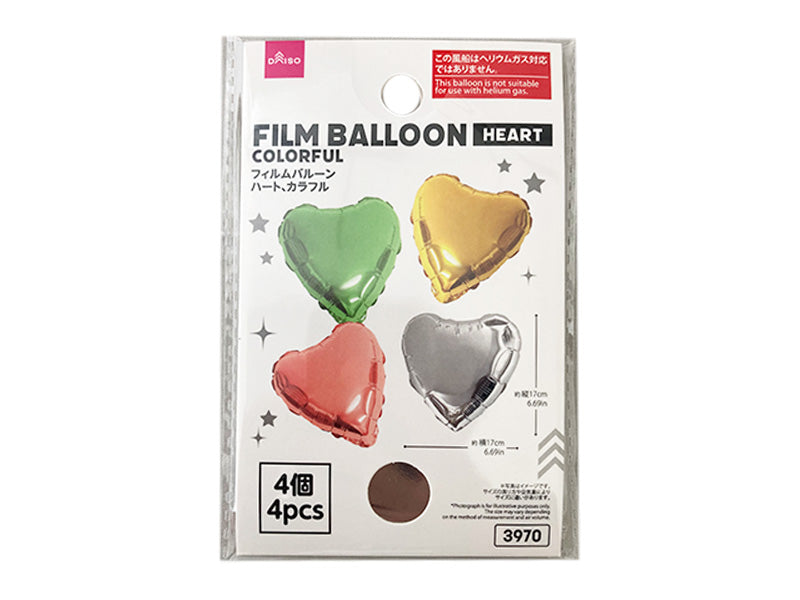 Film Balloon Heart Colorful
