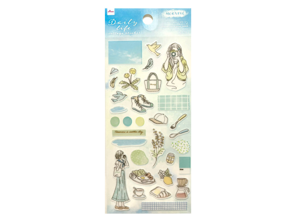 Daily Life Collage Sticker Morning